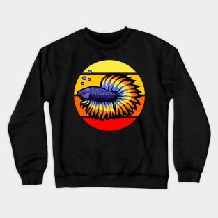 Betta Fish retro vintage Aqaurium Crewneck Sweatshirt